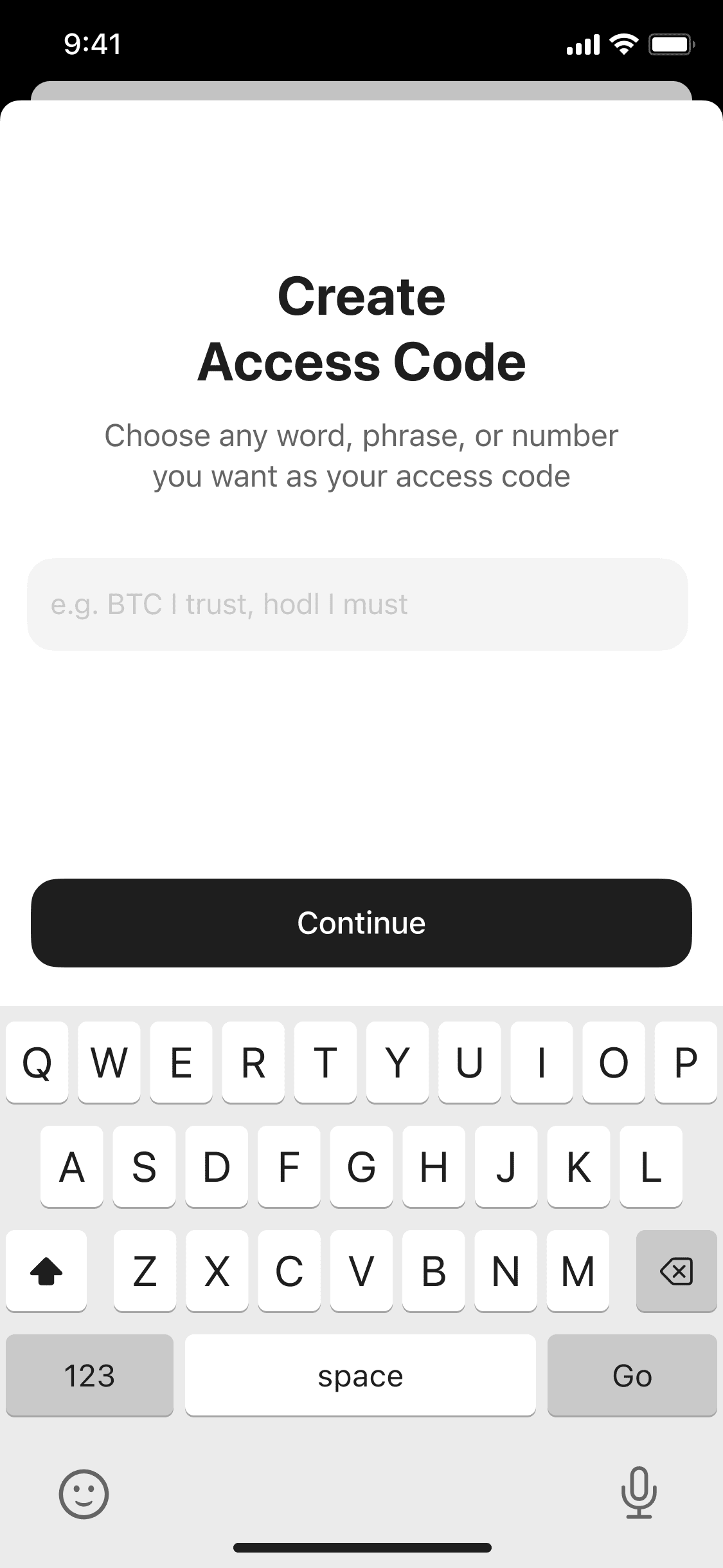 Enter access code.png
