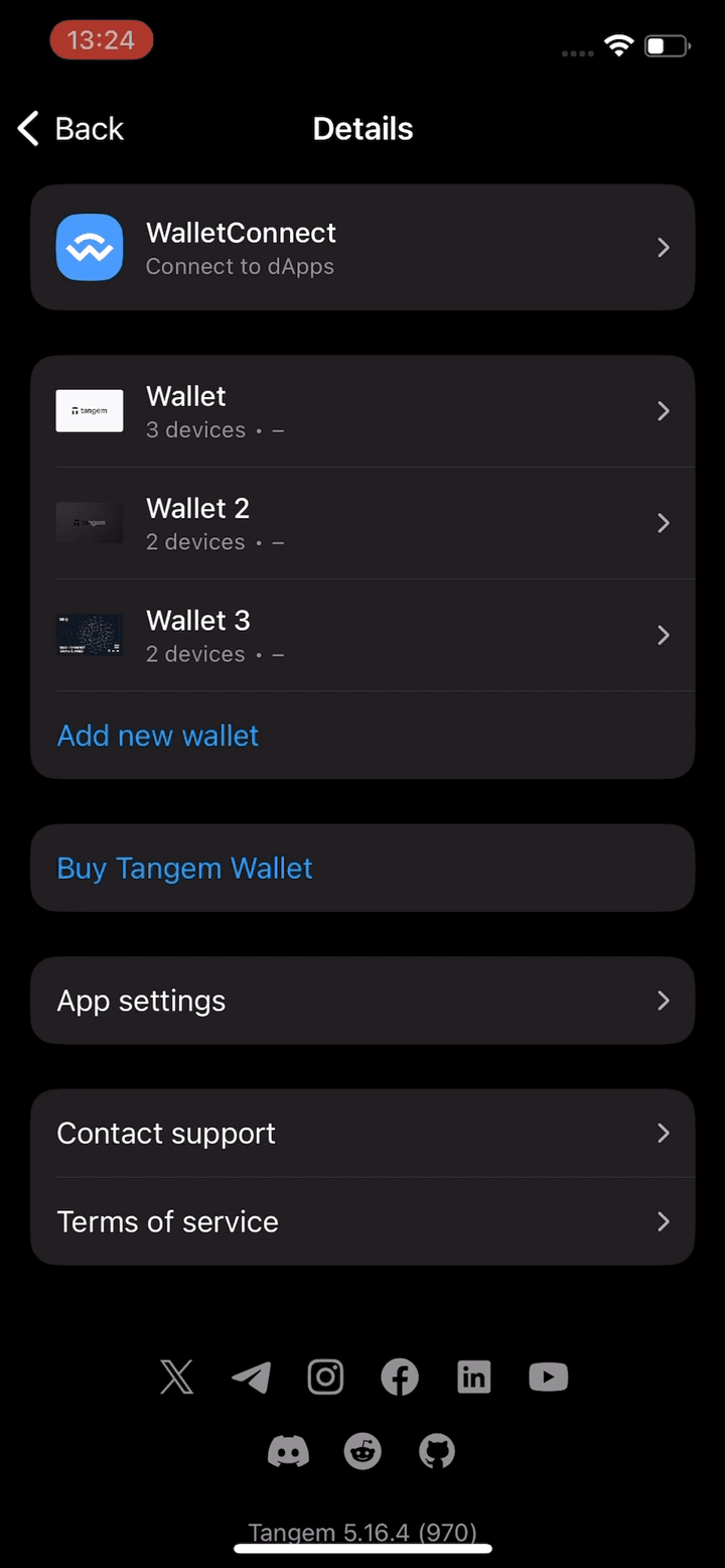 Tangem app UI IOS